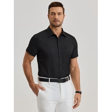 sogami Short Sleeve Dress Shirts for Men Stretch Casual Button Down Shirt