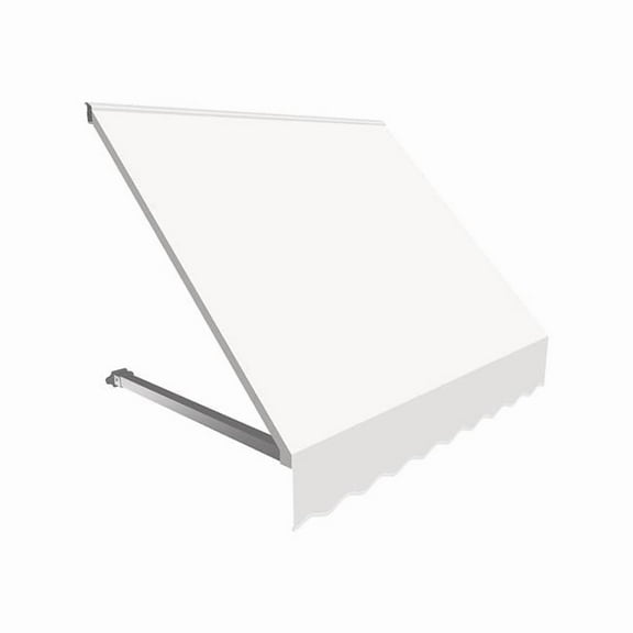 Awntech ER2442-US-5W 5.38 ft. Dallas Retro Window & Entry Awning, Off White - 24 x 42 in.