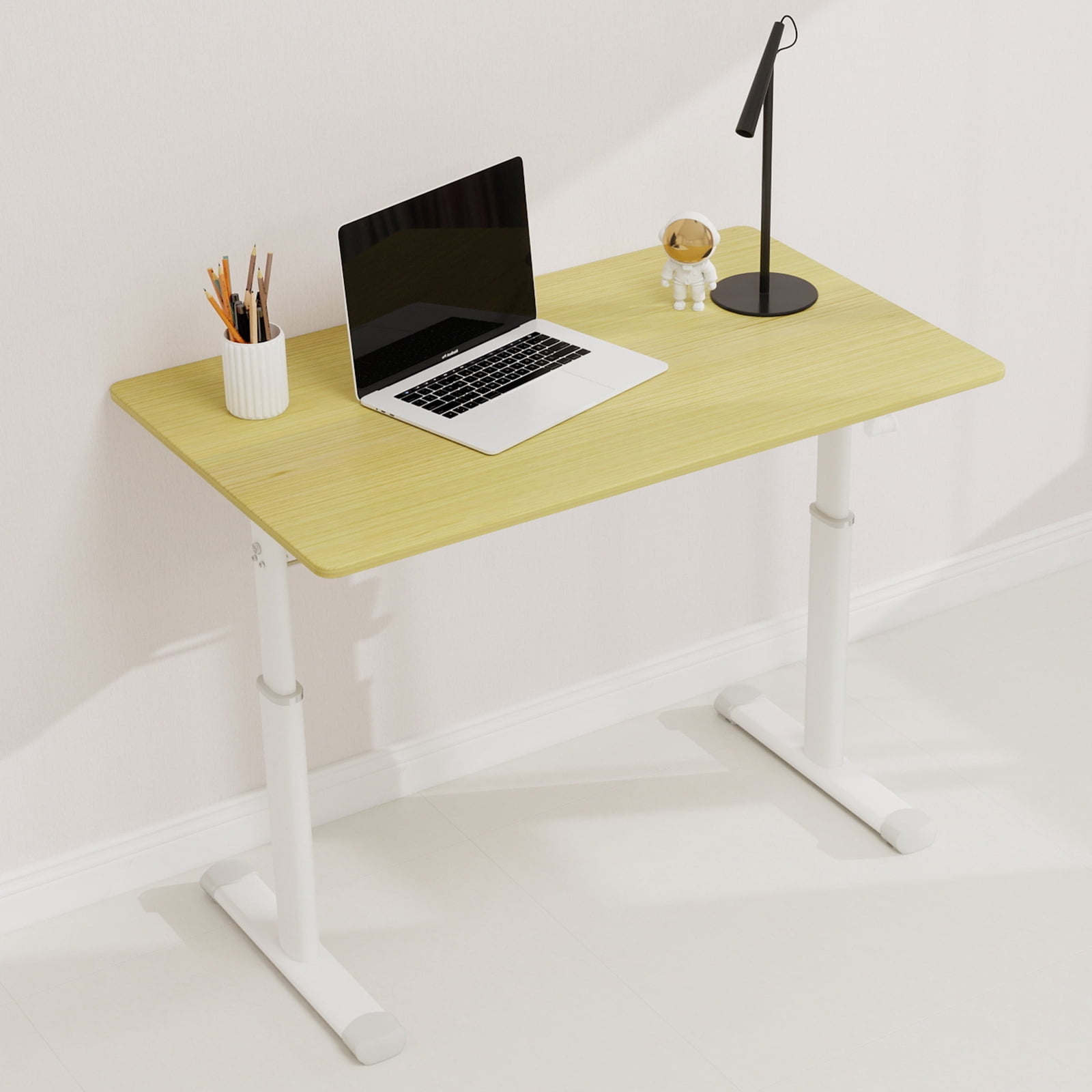 Mintazer 23" x 39" Height Adjustable Computer Desk, Home Office Standing Up Desk for Students,Teen and Adults, Nature