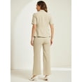 thumbnail image 3 of DARING DIVA Women's One Button Blazer 2 Pcs Outfits Jacket Suit Pants XS Dark Apricot, 3 of 6