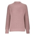 thumbnail image 3 of IROINID Chandail à Col Roulé pour Femmes Couleur Unie Ample Manches Courtes Longues, 3 of 6
