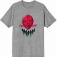 thumbnail image 4 of It Chapter 2 Scary Clown Balloon Men's Heather Gray Crew Neck Short Sleeve Tee-Medium, 4 of 6