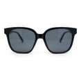 thumbnail image 2 of Simple Classy Womens Chic Horn Rim Metal Brow Trim Plastic Fashion Sunglasses All Black, 2 of 4