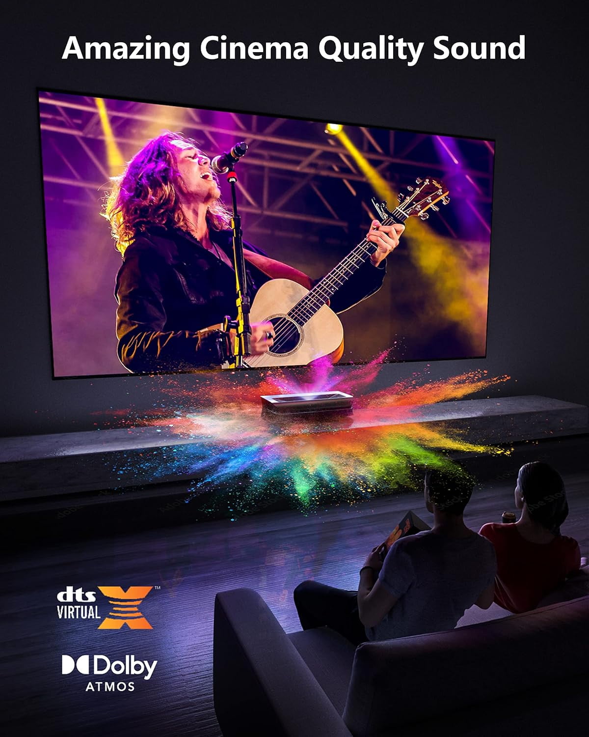 Restored AWOL VISION LTV-2500 Pro 4K UHD Ultra Short Throw Triple Laser Projector with Dolby Vision & Atmos, Active 3D, 150", HDR10+ (Refurbished)