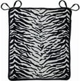 thumbnail image 3 of Klear Vu Porch Rocking Chair Cushions Set, Suitable for Living Room Rockers, Stylish Seat and Back Pads Include Fabric Ties, 20" X 17" X 2, Black Tiger, 3 of 4