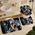 thumbnail image 6 of Gorillaz Shower Curtain Set 4 Piece, Set Bathroom Sets with Rugs(Bath Mat,U Shape Mat Toilet Lid Cover Mat) Durable Bathroom Decor, 6 of 8