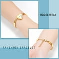 thumbnail image 3 of Heart Cremation Bracelet for Ashes - Stainless Steel Urn Bangles for Pet/Human Ashes - Memorial Keepsake Ash Jewelry Braided Rope Adjustable Bangle, 3 of 8