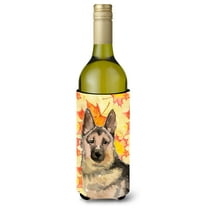 Carolines Treasures BB9523LITERK German Shepherd Fall Wine Bottle Beverge Insulator Hugger  Wine Bottle multicolor