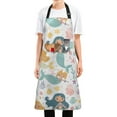 thumbnail image 5 of Cute Mermaids and Friends Kitchen Apron with 2 Pockets Adjustable waterproof Cooking Aprons for Women Men Chef, 5 of 7