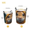 thumbnail image 3 of Balery Modern Yellow Sweater Guinea Pig Cesta de ropa redonda con asas, impermeable, independiente, para ropa, juguetes, dormitorio y familia-Small, 3 of 6