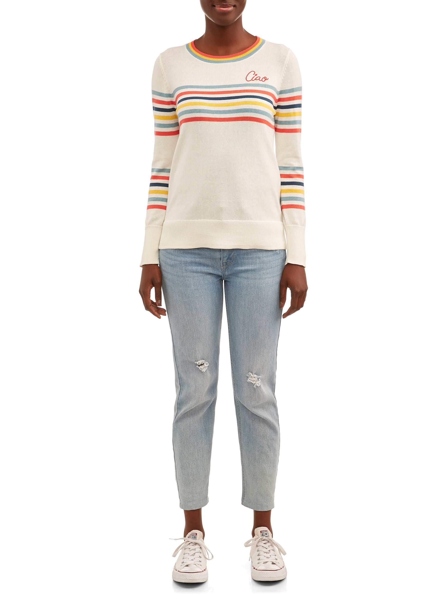 Long Sleeve Graphic Relaxed Fit Sweater 