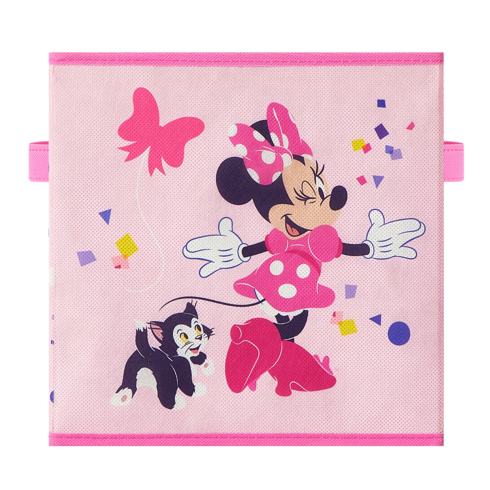 Disney Minnie Mouse Kids' 4-Pack Printed Toy Storage Cubes, 10" x 10"