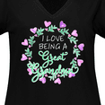 thumbnail image 4 of Inktastic I Love Being a Great Grandma Circle of Hearts Women's Plus Size V-Neck T-Shirt, 4 of 5