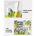thumbnail image 5 of Summer Lemon Swag Curtains For Living Room/bedroom Yellow Fruits Teal Botanical Gnomes Swag Kitchen Curtain Valances For Windows Tier Topper Scalloped Curtain 2 Panels 72" W X 45" L, 5 of 6