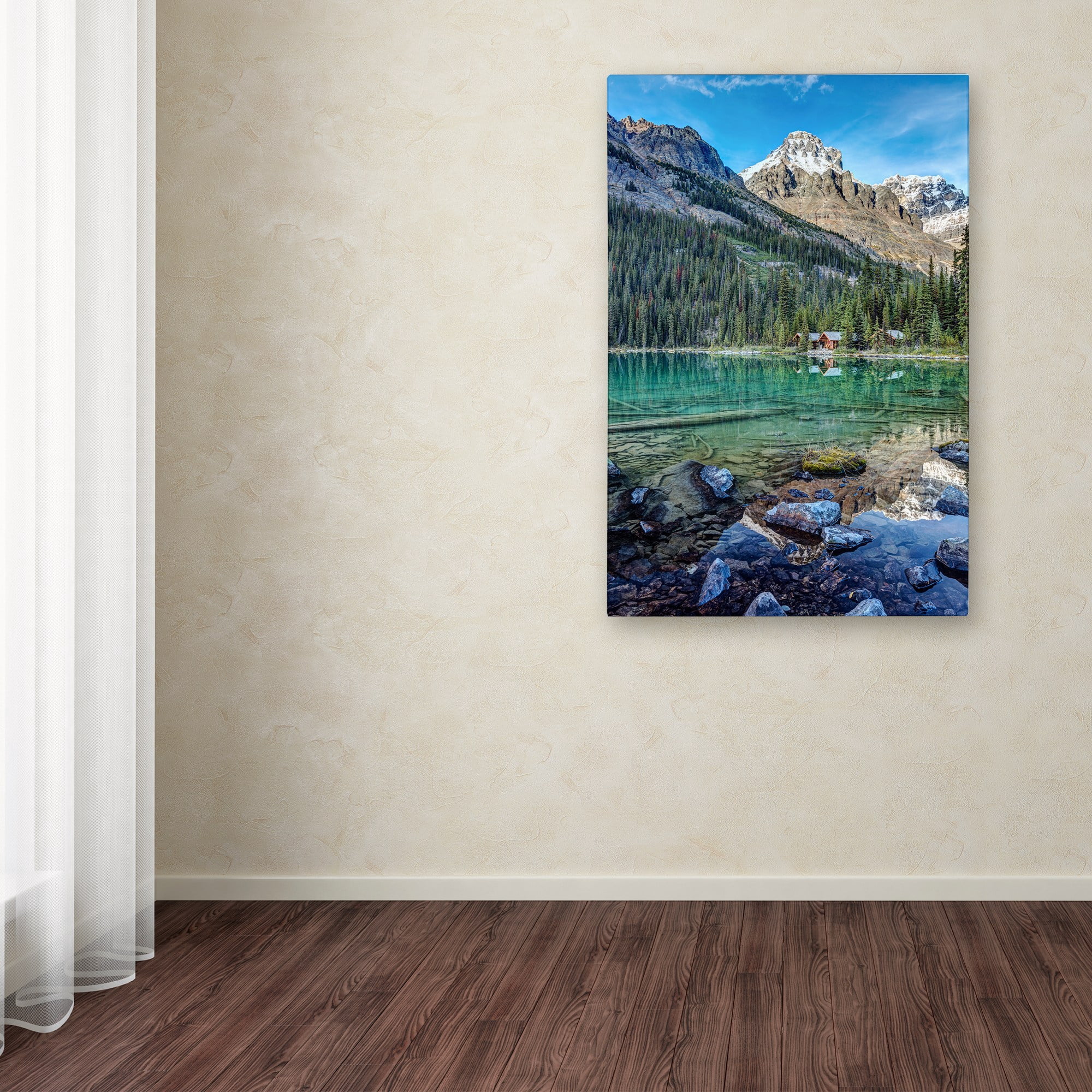 Trademark Fine Art 'Mount Huber Reflection' Canvas Art by Pierre Leclerc