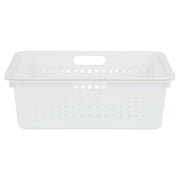 Your Zone Kids Sliding Bin Organizer with 4 Storage Bins, White