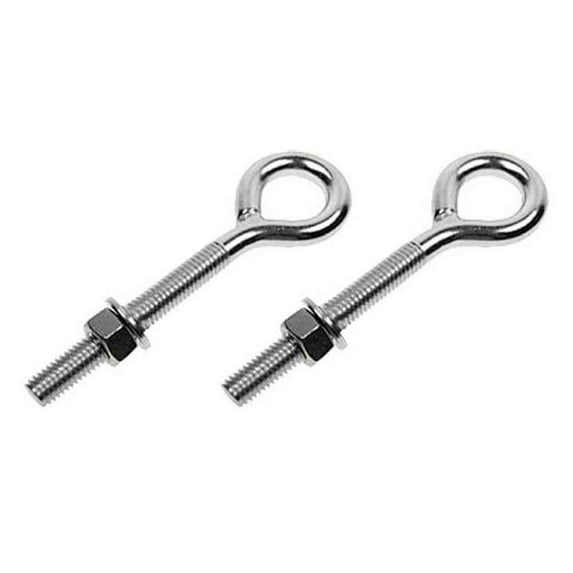 1/2" x 6" Welded Stainless Steel Eye Bolt T316 - 2 Pack