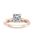 thumbnail image 1 of 1.15 Carat Excellent Asscher Cut Real Diamond New Design Solitaire Ring for Wedding Solid 18K Rose Gold Size 11, 1 of 8