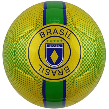 Vizari Brasil Soccer Ball Yellow/Green Size 5