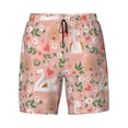 thumbnail image 4 of Lsque Mens Swim Trunks Swan And Flowers3 Pattern - Bathing Suit Compression Liner - Beach Swim Shorts Swimwear - (S-3XL) - Stretch Quick Dry -X-Large, 4 of 9