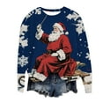 thumbnail image 1 of Hauts de Noël pour Femmes Col Rond Manches Longues Chemise de Noël pour Femmes Festival de Noël, 1 of 4