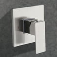 thumbnail image 3 of 10 inch Square Rainfall Head Shower, Wall mounted Bathroom Square Fixed Shower Head with High Pressure, 15-Inch Stainless Steel Extension Arm, Adjustable water flow, Ceramic valve-Brushed Nickel, 3 of 5