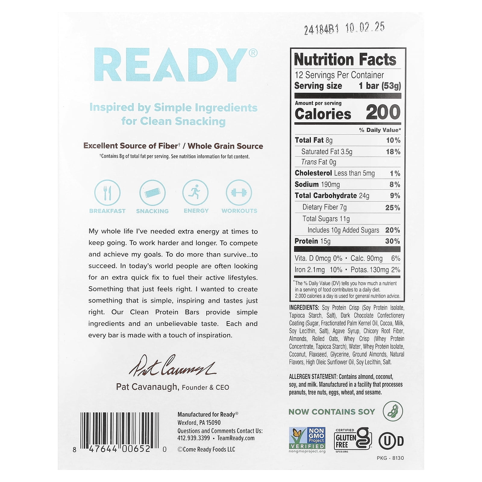 Ready Bar - Coconut Almond (Tray)