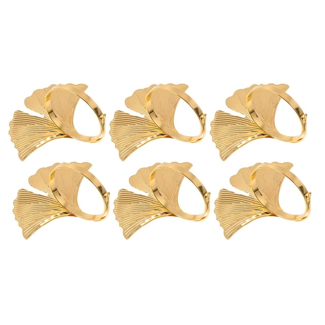 unbranded 6Ud Para Servilletas En Forma De Hoja Dorados Para De