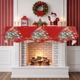 thumbnail image 2 of Christmas Fireplace Mantle Scarf, Winter Red Cardinal Pine Cone Branches Berry Mantel Cover Table Runner for Home Living Room Door Window, Indoor Outdoor Holiday Party Decor 17" x 90", 2 of 8