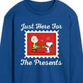thumbnail image 3 of Peanuts - Christmas - Just Here For The Presents Stamp - Men's Long Sleeve T-Shirt, 3 of 5