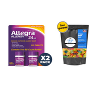 Allegra 24-Hour Indoor/Outdoor Allergy Relief Tablets, 180 mg.