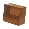 thumbnail image 4 of Luzkey 2 Tier Desktop Storage Cabinet Wooden Multipurpose Decorative Desk Organizer Display Rack for Toys Cosmetics Desk Living Room, 4 of 7