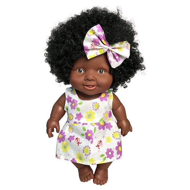 Muñeca Recién Nacida de Silicona con cabellero N. degree 5 de Muñeca Africana Negra CUTICAT Muñecas negras de la vida real