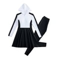 thumbnail image 3 of Gaexia Girls Swim Set Rash Guard Long Sleeve Zip Up Top with Matching Swim Bottoms Two Piece Bathing Suit UPF 50+ Outdoor Water Sports Set, 3 of 7
