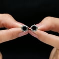 thumbnail image 4 of Rosec Jewels Black Onyx Solitaire Stud Earrings - 8 mm (AAA Quality), 10K White Gold, 4 of 7