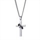 thumbnail image 1 of Collar con cruz de marca de moda para hombre, colgante con personalidad de acero de titanio, estilo hip hop, Joker, corbata, accesorios, 1 of 6