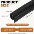 thumbnail image 2 of Door Weather Stripping 9.8FT, 13mm W x 13mm H EPDM Car Door Rubber Edge Trim Seal Strip Gasket with Side Bulb Fit 0.5mm to 3.5mm Edge for Electrical Cabinet Car Boat Truck, Black, 2 of 7
