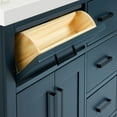 thumbnail image 5 of Ariel Hepburn 61 In. Double Rectangle Sink Vanity With White Quartz Countertop In Midnight Blue, 5 of 9