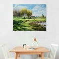 thumbnail image 2 of JRXY  Golf Nature Picture Print Home Office Decor Pebble Beach Golf Course Wall Art Large Frame Sport Themed Landscape for Men Room Wall Decor Wall Hanging Decor 20x16in, 2 of 4