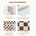 thumbnail image 4 of DEWOO 10 Sheet Thicker Peel and Stick Backsplash, Self-Adhesive Wall Tiles for Kitchen Bathroom, Vinyl Material, Easy to Install, 12"x12", Brown, 4 of 12