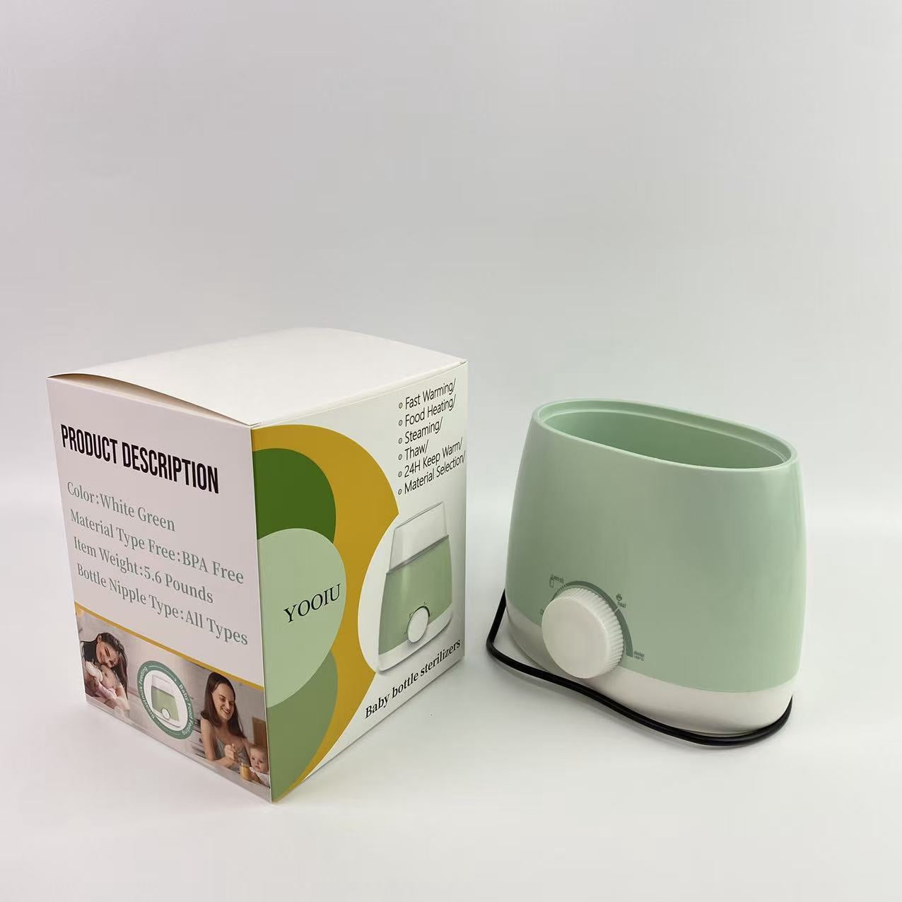 YOOIU wise Baby bottle sterilizers,Fast Bottle Warmer for Breastmilk with Smart Temperature Control, Keep 24H, Sterili-zing, Heat Food, Thaw, Double Bottle Warmer for All Bottles