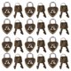 thumbnail image 2 of Heart Shaped Security Padlock for Home Use Rustproof Iron Lock with 2 Keys 12 Pieces, 2 of 3