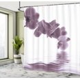 thumbnail image 4 of Ambesonne Floral Shower Curtain, Orchid Composition Garden, 69"Wx75"L, Purple Grey, 4 of 4