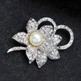 thumbnail image 2 of MasteelfCA 1 Pce Clips de Chaussures de Mariée Fleur Diamant Argentée Strass Perles Boucles de Fête pour Femmes Mariage, 2 of 7