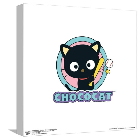 Gallery Pops Sanrio Chococat - Chococat Sticker Graphic Canvas Wall Art, Unframed Version, 12" x 12"