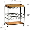 thumbnail image 5 of SEI Chariot de Bar à Plateau Mayson Furniture, Noir et Naturel, 5 of 5