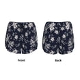 thumbnail image 5 of Picia Retro Flower Pattern Women's 2 in 1 Athletic Running Shorts High Waisted Workout Casual Gym Sweat Shorts with Comfy Liner Zipper Pockets-Medium, 5 of 9