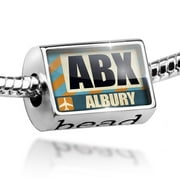Bead Airportcode ABX Albury Charm Fits All European Bracelets