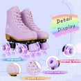 thumbnail image 3 of EONROACOO Teen Kids Roller Skates, Flashing Wheels Double-Row Quad Skates for Girls Boys(Youth 5/Women's 5.5/Men 5), 3 of 10