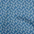 thumbnail image 1 of oneOone Viscose Chiffon Medium Blue Fabric Asian Floral Block Craft Projects Decor Fabric Printed By The Yard 42 Inch Wide, 1 of 5